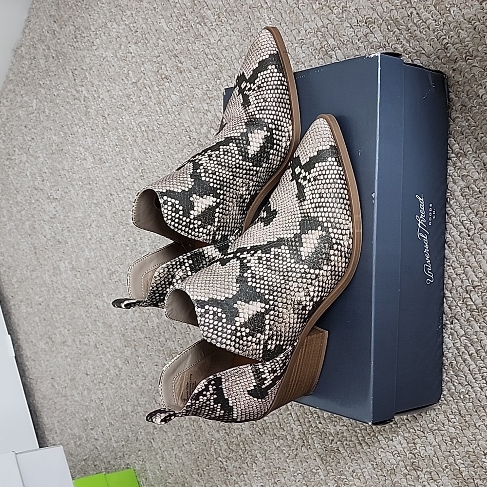 Universal Thread Snakeskin Western Boot Booties, … - image 1